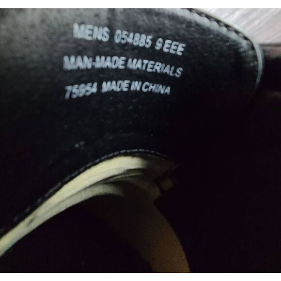 Hugo Vitellini mens Plain black dress shoes size 9 - Picture 3 of 7